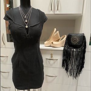 Free people jeans mini dress